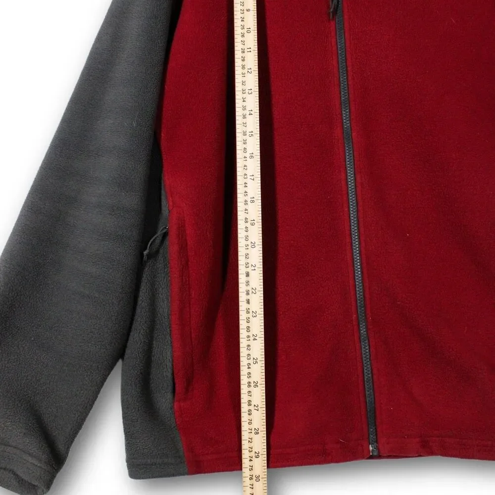 The North Face Khumbu Fleece Jacket Men's XL Red Gray Full Zip